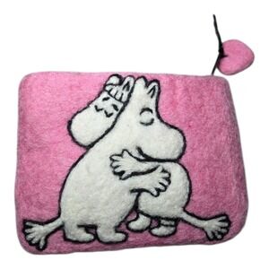Klippan Moomin Hug Wool Pink Purse Pouch